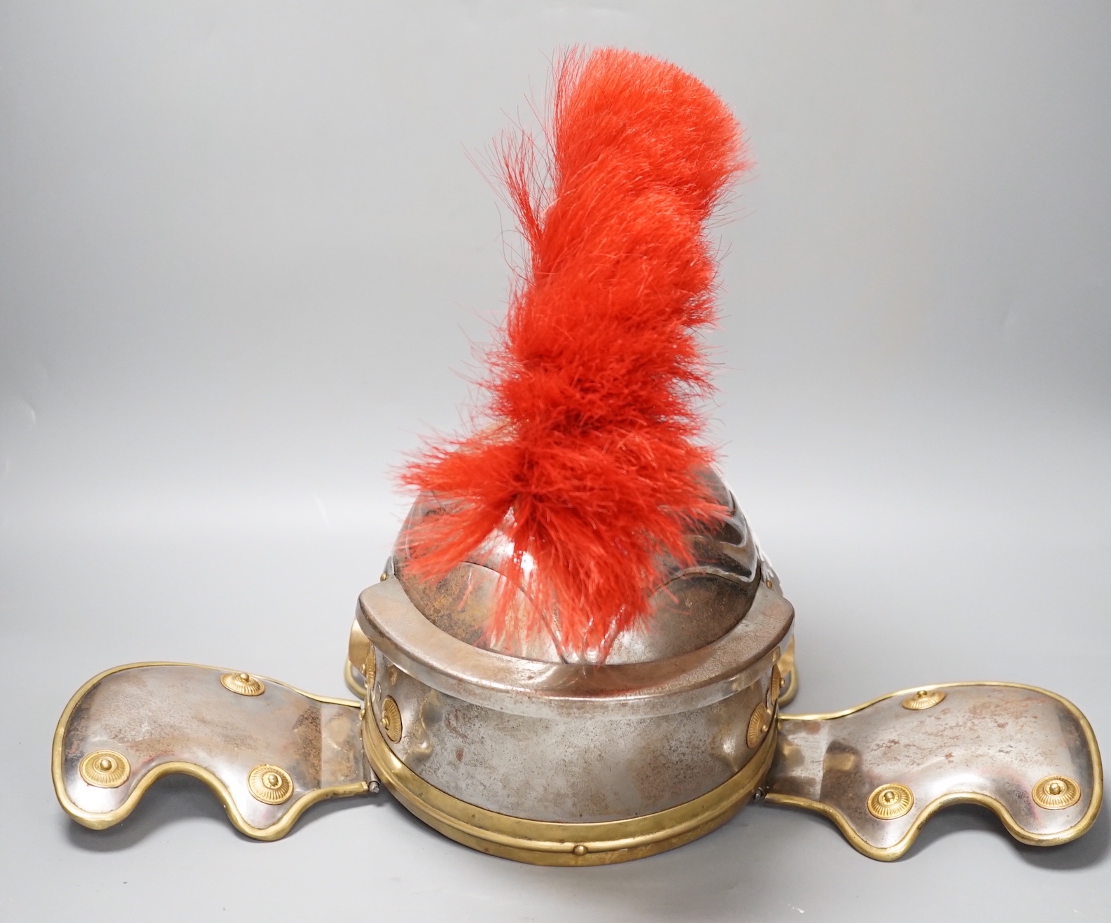 A reproduction Centurion helmet